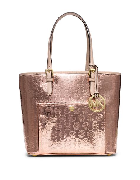 michael kors rose gold purse dillards|Michael Kors handbags with compartments.